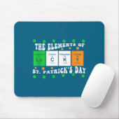 Patricks Day Grappige Elementen Van Lucky Periodie Muismat (Met muis)