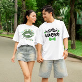 Patrick's Day Green Kiss, Me Mister Lucky Tri-Blend Shirt