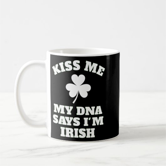 Patricks Day Kiss Me Grappig DNA Test Iers Koffiemok (Links)