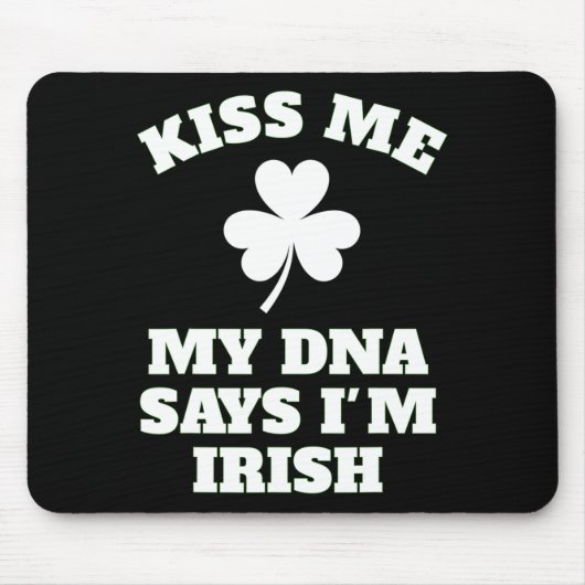 Patricks Day Kiss Me Grappig DNA Test Iers Muismat (Voorkant)