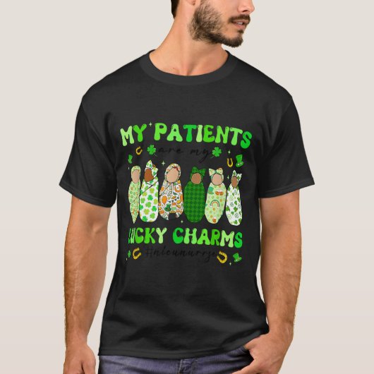 Patrick's Day Nurse My Patients Are My Lucky Nicu  T-shirt (Voorkant)