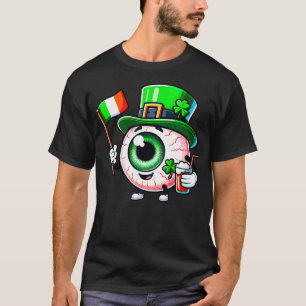 Patrick's Day Oogbollen Shamrock Ophthalmologist E T-shirt