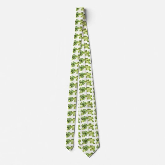 PATRICK'S DAY PARTY/SHAMROCKS AND HOEFIJZER STROPDAS (Achterkant)