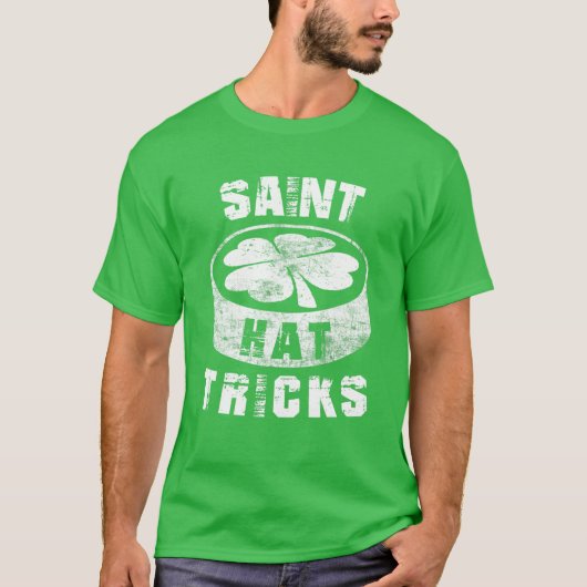 Patricks Day Saint Pet Tricks Hockey Shamrock Kind T-shirt (Voorkant)