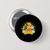 Patricks Four Leaf Clover Leprechaun Leukemia Awar Ronde Button 5,7 Cm (Voorkant /achterkant)