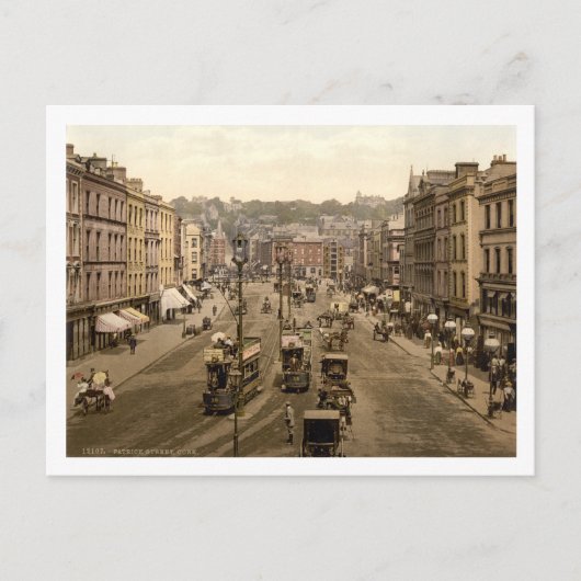 Patrick's Street, Cork City, Ierland, 19e eeuw Briefkaart (Voorkant)