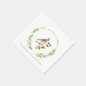 patrijs | 12 Dag van Kerstmis Monogram Vakantie Servet (Hoek)