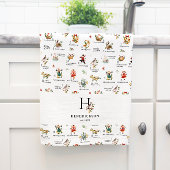Patrijs | 12 dagen kerst monogram handdoek