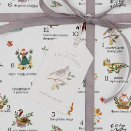 patrijs | 12 dagen kerstvakantie cadeaulabel