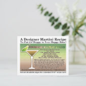Patrijs in een Pear Martini Recept Briefkaart (Staand voorkant)