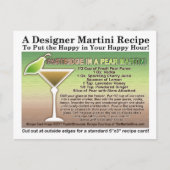 Patrijs in een Pear Martini Recept Briefkaart (Voorkant)