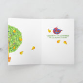 Patrijs in een Pear Tree Christmas Kaart (Binnen)