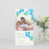 Patrijs in een Pear Tree Holiday Photo Card Feestdagenkaart (Staand voorkant)