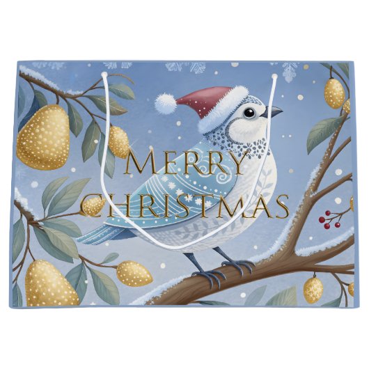 Patrijs in een peer tree geschenkzak groot cadeauzakje (Voorkant)