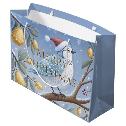 Patrijs in een peer tree geschenkzak groot cadeauzakje (Achterkant Gekanteld)