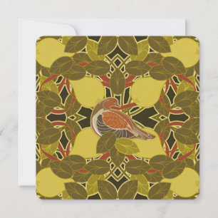 Patrijs in een peer tree kerst Wenskaart Feestdagenkaart