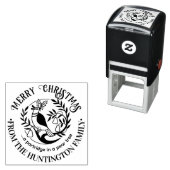 Patrijs in een perenboom Kerstmis Naam #2 Zelfinktende Stempel (In situ)