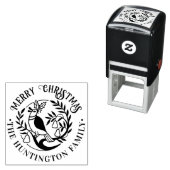 Patrijs in een perenboom Kerstmis Naam Zelfinktende Stempel (In situ)