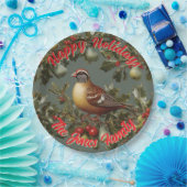 Patrijs in een perenboom personaliseren papieren bordje (Feest)