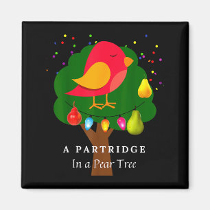Patrijs In Een Perenboom Twaalf Dagen Van Kerstmis Magneet