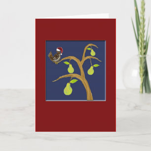Patrijs+PearTree5x7 Feestdagen Kaart