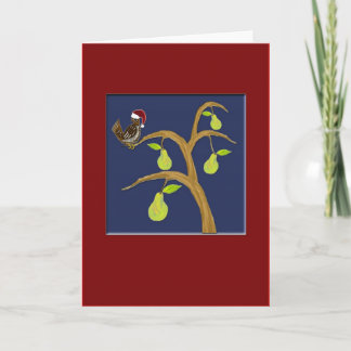Patrijs+PearTree5x7 Feestdagen Kaart