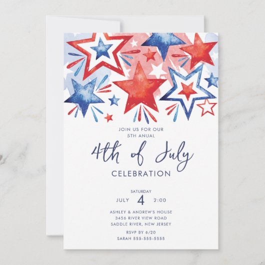 Patriot 4 juli feest kaart (Voorkant)