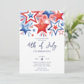 Patriot 4 juli feest kaart (Staand voorkant)