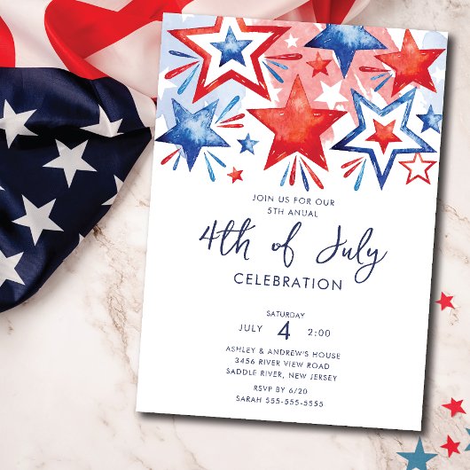 Patriot 4 juli feest kaart