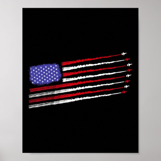 Patriot 4 juli gevechtsvliegtuigen Vliegtuig Ameri Poster (Voorkant)