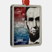 Patriot Abraham Lincoln Metalen Ornament (Rechts)
