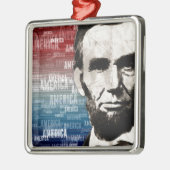 Patriot Abraham Lincoln Metalen Ornament (Links)