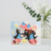 Patriot Beer Vieren De Vierde van Juli Briefkaart (Staand voorkant)