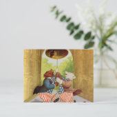 Patriot-Beren luiden de Liberty Bell Briefkaart (Staand voorkant)