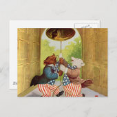 Patriot-Beren luiden de Liberty Bell Briefkaart (Voorkant / Achterkant)