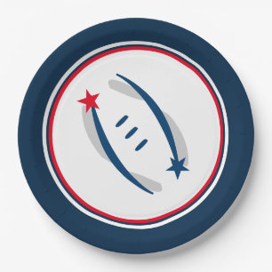 Patriot Blue/Red/White Football 9-inch Bord papier