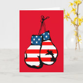 PATRIOT BOXER BOXER BOXING GLOVES BIRTHDAY KAART (Gele Bloem)
