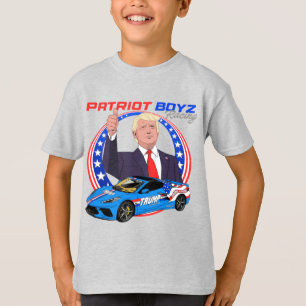 Patriot Boyz Racing met Trump Corvette kinder t-sh T-shirt