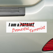 patriot bumpersticker (Op auto)