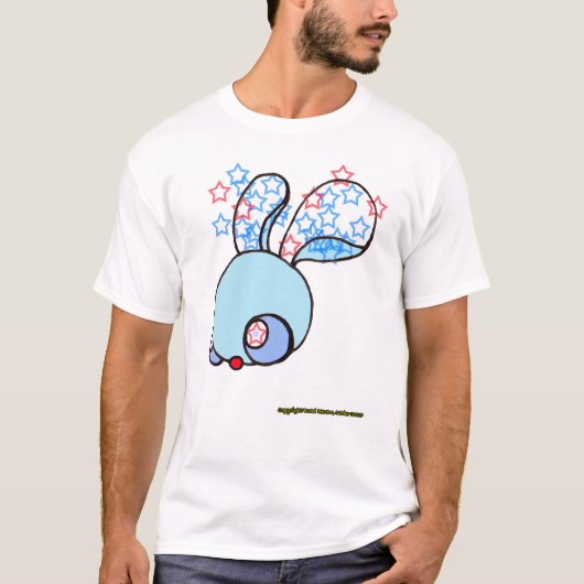 Patriot Bunny op een wit T-shirt (Voorkant)