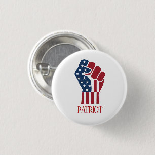 Patriot Clinched Fist Ronde Button 3,2 Cm