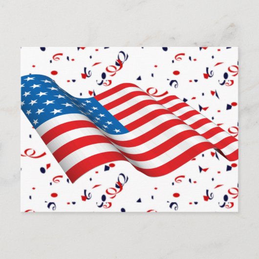 Patriot Confetti Feestdagenkaart (Voorkant)