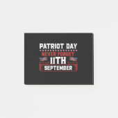 Patriot dag nooit vergeten 11 september typograaf post-it® notes (Voorkant)