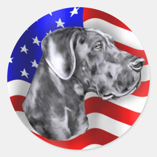 Patriot Dane Blue UC Ronde Sticker (Voorkant)
