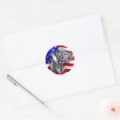 Patriot Dane Blue UC Ronde Sticker (Envelop)