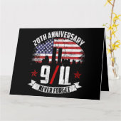 Patriot Day 2022 nooit vergeten 9-11 21e verjaarda Kaart (Gele Bloem)