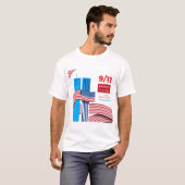 Patriot Day 9.11.2001 Vergeet 11 september nooit T-shirt (Voorkant volledig)
