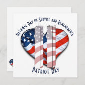 Patriot Day / Dag van Herdenking Kaart (Voorkant / Achterkant)