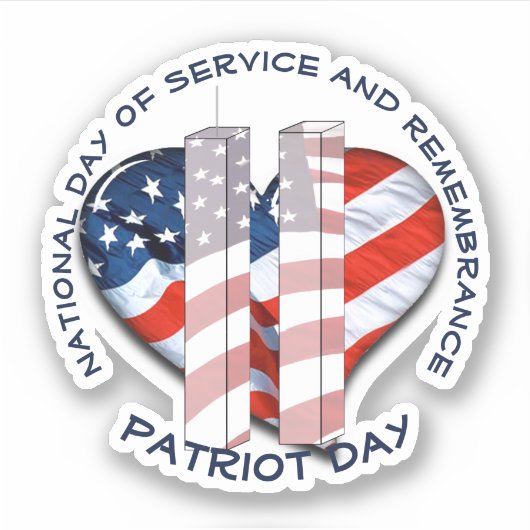 Patriot Day / Dag van Herinnering Sticker (Voorkant)