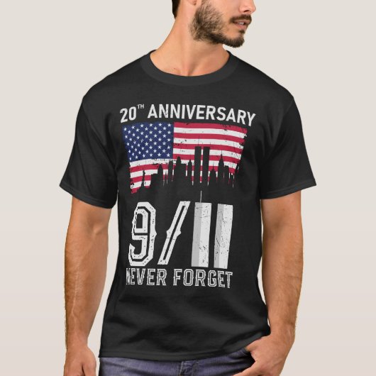 Patriot Day Never Forget 9 11 Anniversary T-shirt (Voorkant)